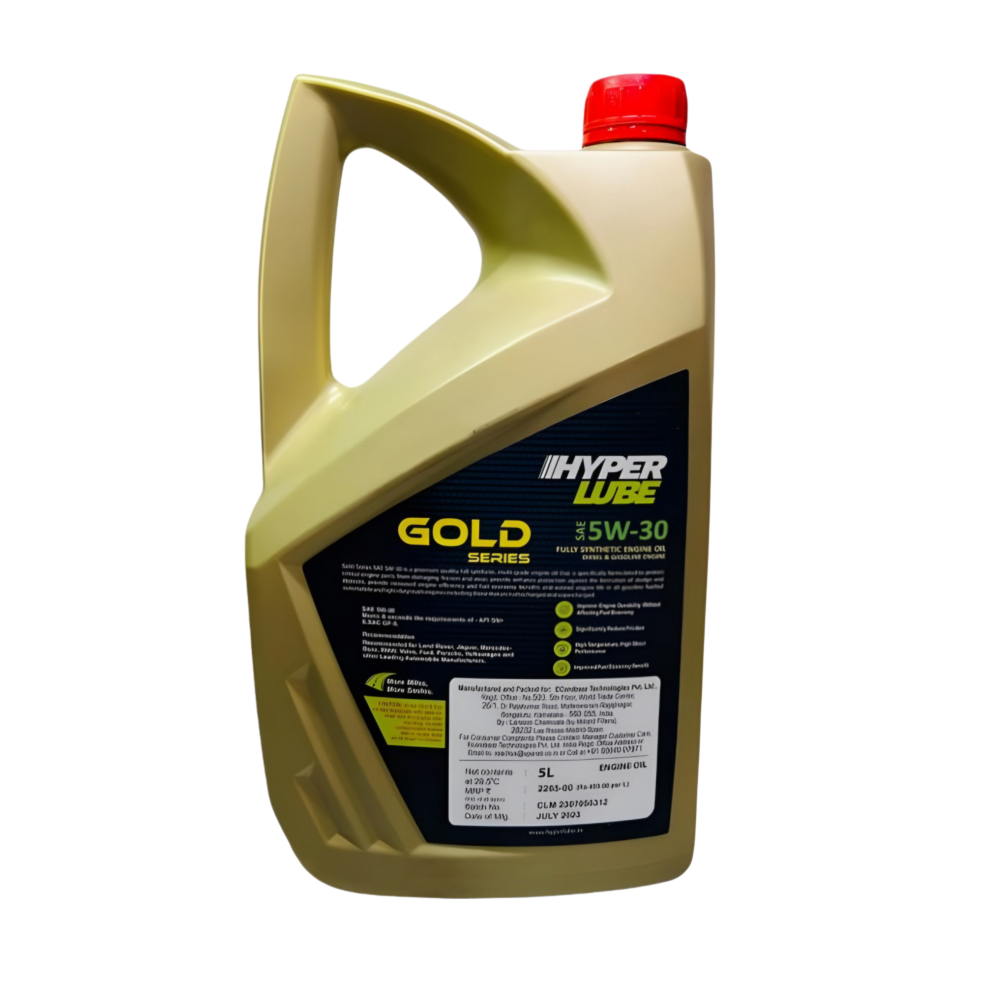 Fully Synthetic Gold Series 5w30 SN+ -5L back