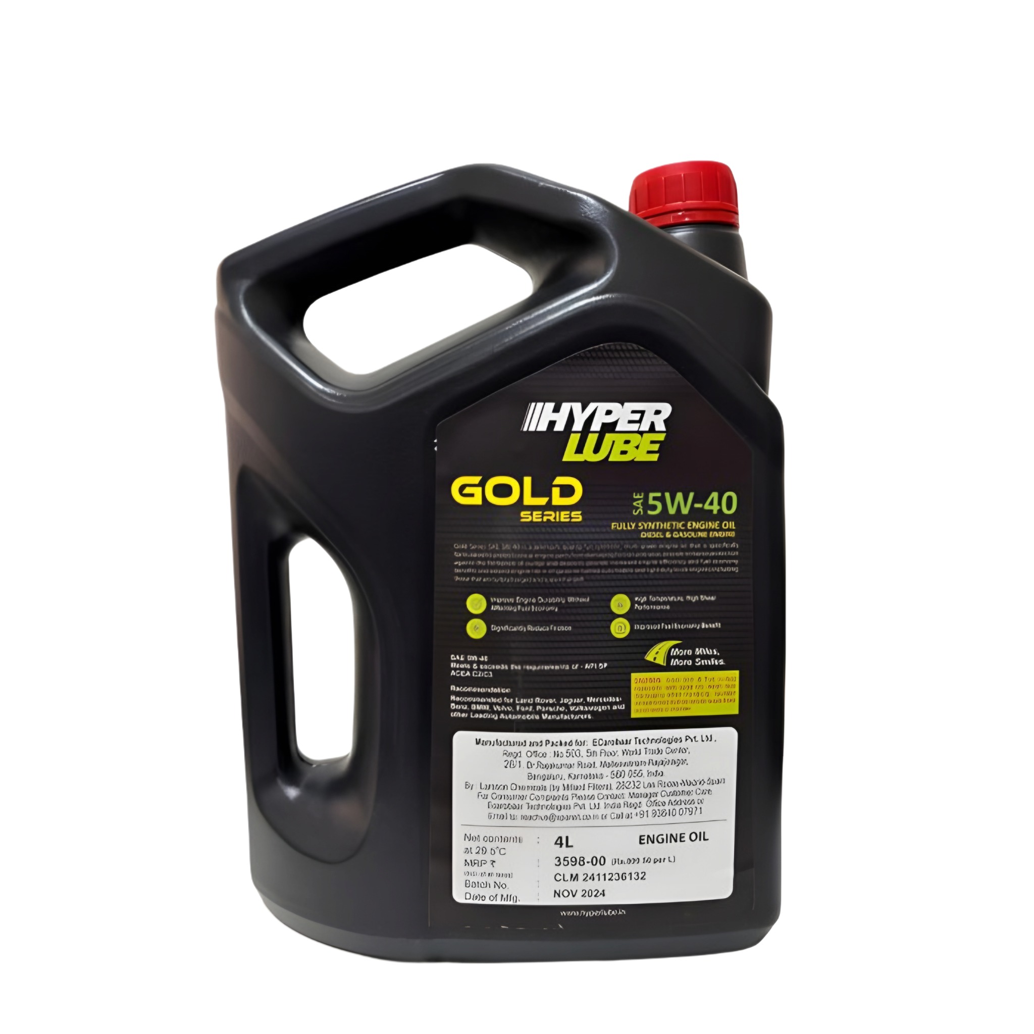 Fully Synthetic Gold Series 5w-40 -4L back